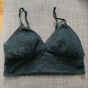 Secret Possessions Teal Lace Bralette Size 8/10